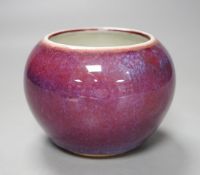 A Chinese flambé glazed water pot 8cm