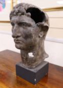 After the antique - bronze finished portrait bust