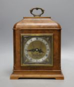 An Elliot walnut mantle timepiece 23cm