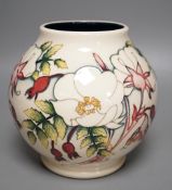 A Moorcroft 'Rosa' vase by Nicola Slaney, numbered edition, 2015,18cms high.