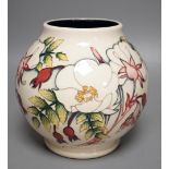 A Moorcroft 'Rosa' vase by Nicola Slaney, numbered edition, 2015,18cms high.