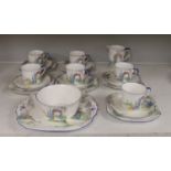A Shelley ‘Archway of Roses’ 11606 pattern part tea set
