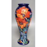 A Moorcroft 'poppy argenteuil’ vase, by Rachel Bishop, limited edition 20/35, 2020, boxed,28cms