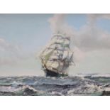 James Blade, oil on canvas, Clipper ship Kaisow at sea, signed, 70 x 90cm