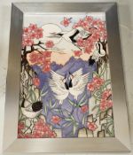 A Moorcroft panel, 'Courtship Dance', by Helen Dale, 2016 limited trial piece, 8/50, boxed,20cms