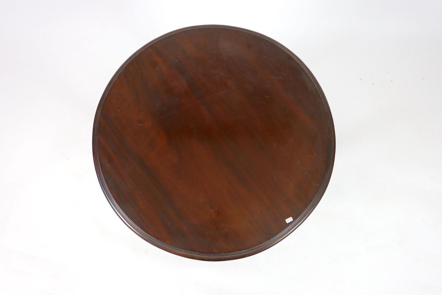 An Edwardian circular mahogany centre table, diameter 60cm hieght 72cm - Image 2 of 2