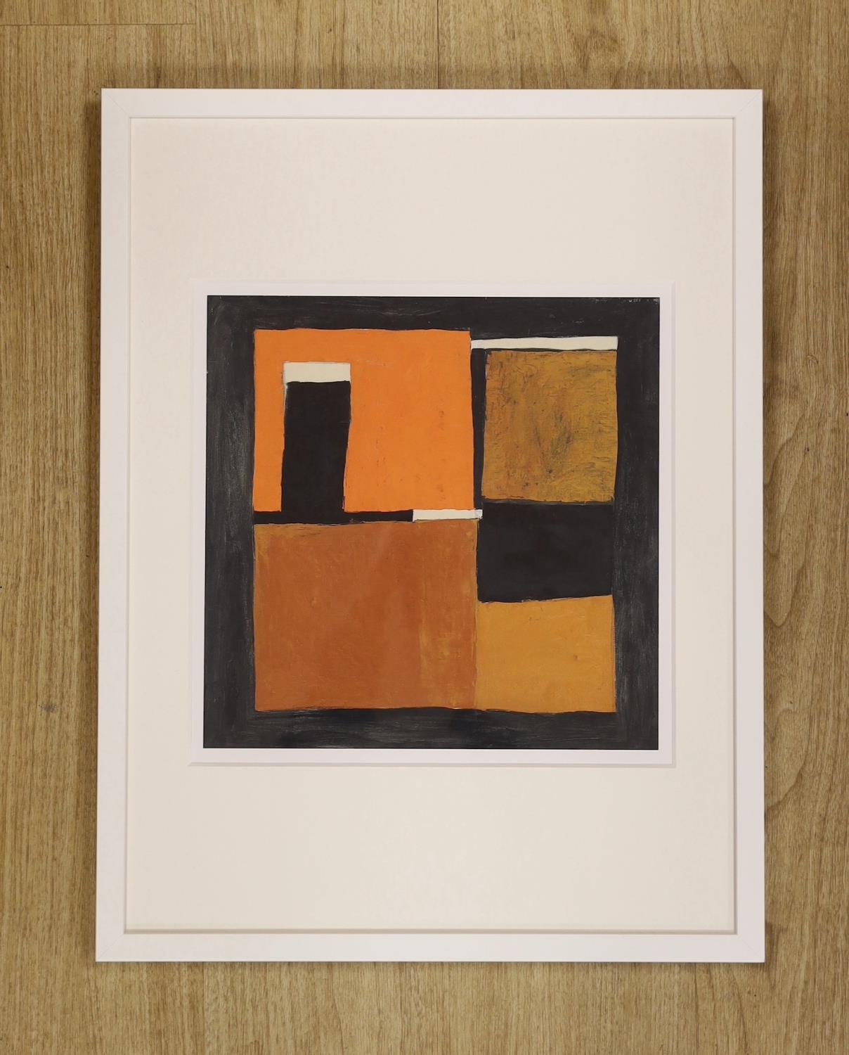 William Scott (1913-1989), Tate Fine Art Print, ‘Orange Black and White Composition, 1953', signed - Image 2 of 3