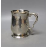 A George II silver baluster mug, Shaw & Priest, London, 175, 11.5cm, 10.5oz (a.f.).