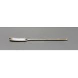 A George III silver feather edge marrow scoop, John Lampfert, London, 1772, 22cm, 45 grams.