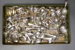 Ninety three small items of mainly late 18th/early 19th silver flatware, various patterns, dates and