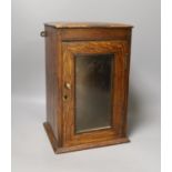 A small early 20th century country house oak letter box - 30cm tall