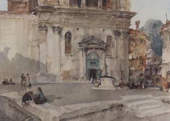 Sir William Russell Flint, limited edition print, 'Campo San Trovaso', signed in pencil, 50 x 64cm