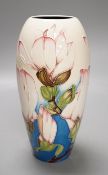 A Moorcroft 'sunshine magnolia' vase by Paul Hilditch, limited edition 10/100, 2011, boxed,18.5