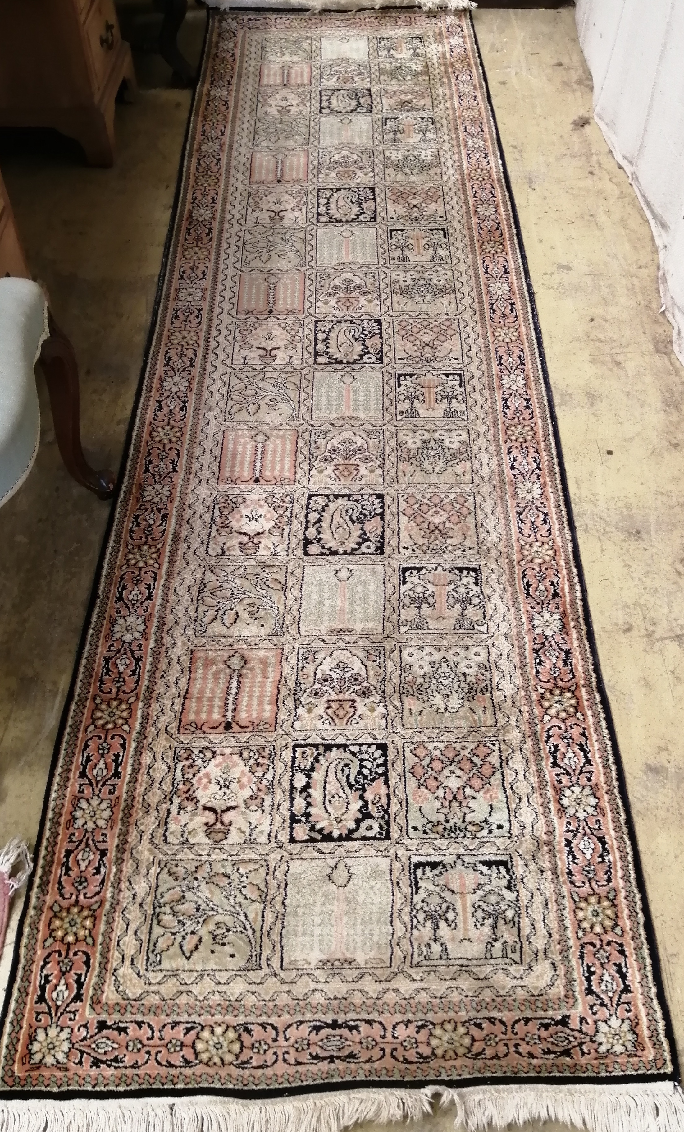 Three North West Persian design runners and rugs, largest 306 x 80cm - Image 5 of 6