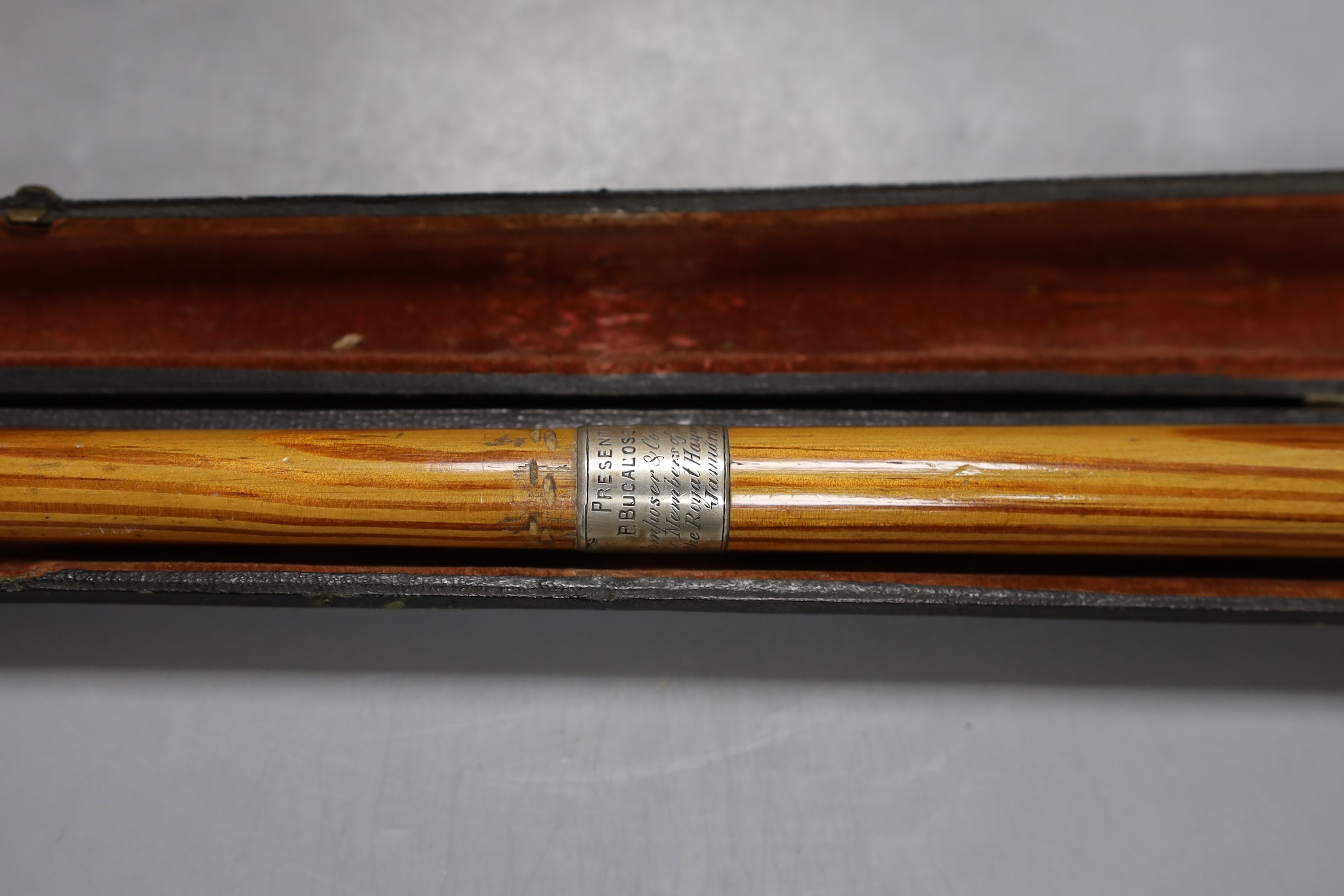 A cased presentation conductors baton,baton 51.5 cms long. - Image 3 of 4