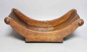 A 19th century mahogany table top cheese coaster 42cm