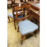 A pair of 19th century Continental mahogany salon chairs