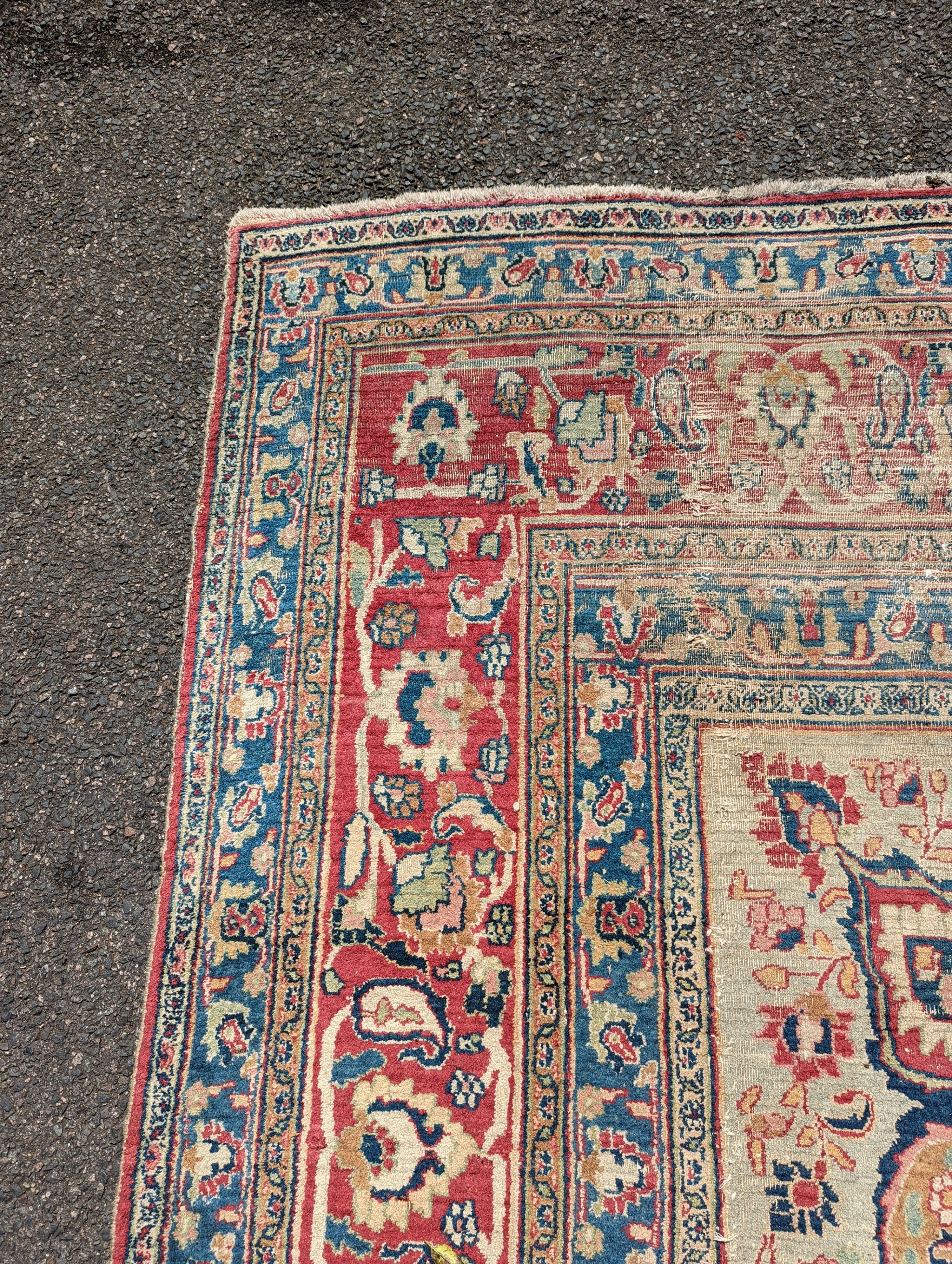 An Isfahan ivory ground carpet, 432 x 330cm - Image 17 of 19