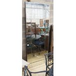 A large rectangular contemporary wall mirror with bevelled borders, width 80cm, height 100cm