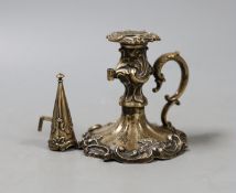An early Victorian silver chamberstick, Henry Wilkinson & Co, Sheffield, 1837, 95mm, with