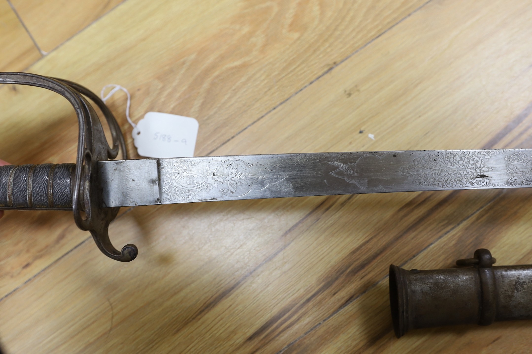 An 1821 light cavalry sabre by Andrews,107 cms long. - Image 5 of 9
