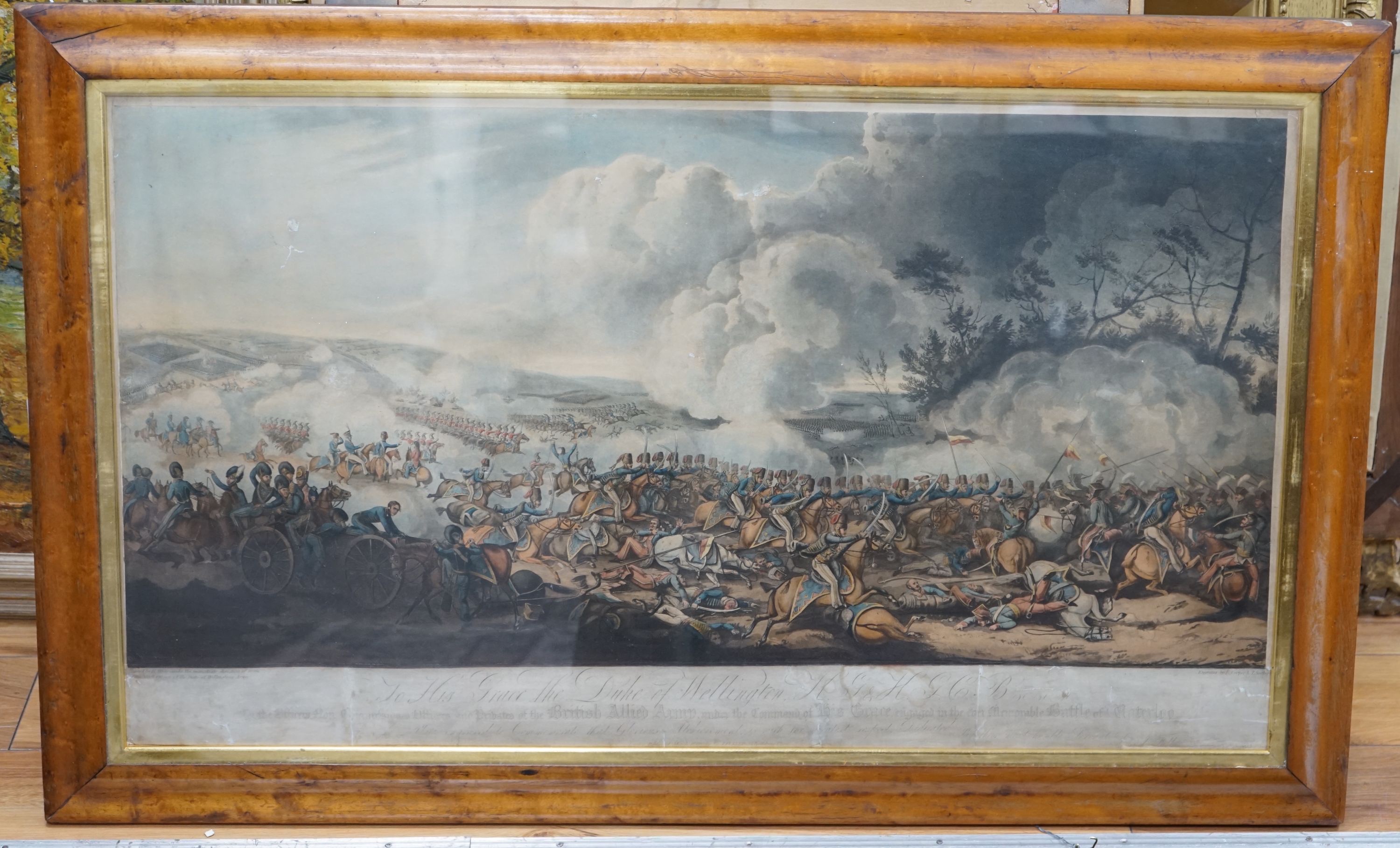 Cooper and Sutherland after Henry Allon, hand coloured aquatint, 'The Battle of Waterloo', published - Image 2 of 5