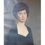 English School c.1960, oil on canvas, Portrait of Coral Pearl Newman, 60 x 50cm