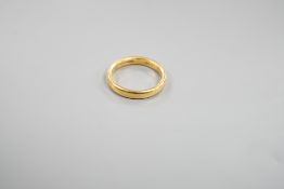 A 22ct gold wedding band,5.8 grams.