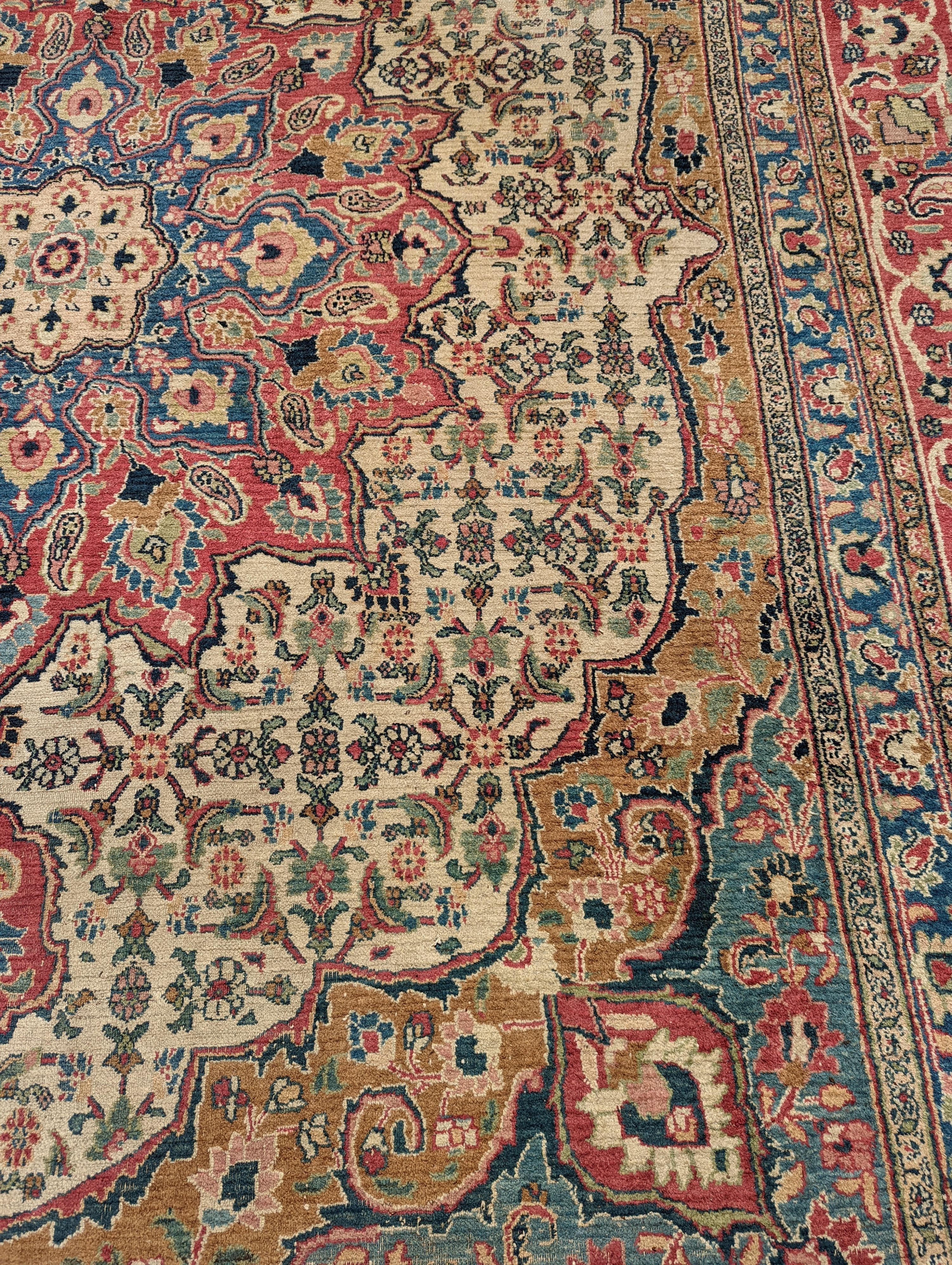 An Isfahan ivory ground carpet, 432 x 330cm - Image 7 of 19