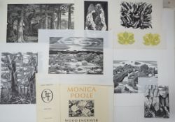 Monica Poole (1921-2003), a folio of assorted wood engravings, mostly unsigned, together with