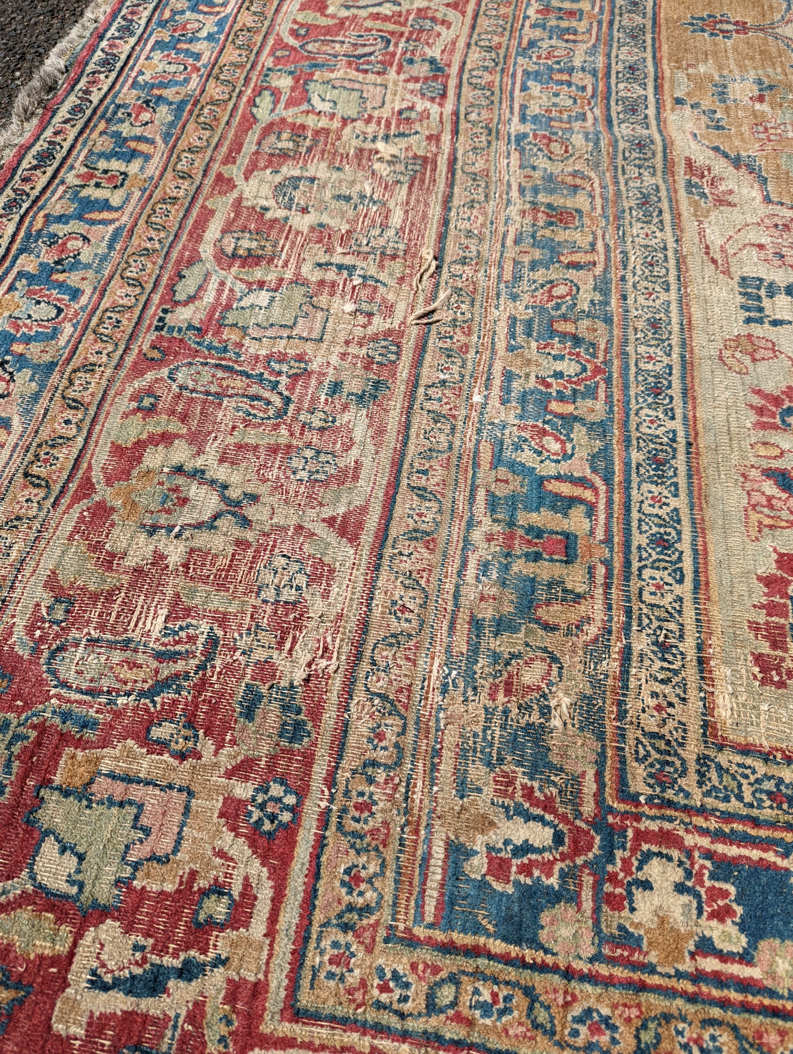 An Isfahan ivory ground carpet, 432 x 330cm - Image 18 of 19