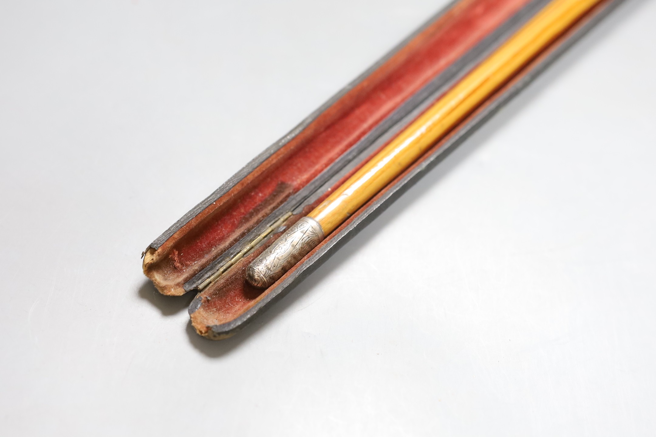 A cased presentation conductors baton,baton 51.5 cms long. - Image 4 of 4