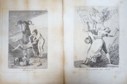 After Goya, two engravings, 'Ensayos' and 'No Hay Quien Nos Desate', numbered 60 and 75, overall