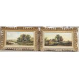 William Westall (1781-1850), pair of oils on canvas, Suffolk landscapes, signed, Stacy Marks