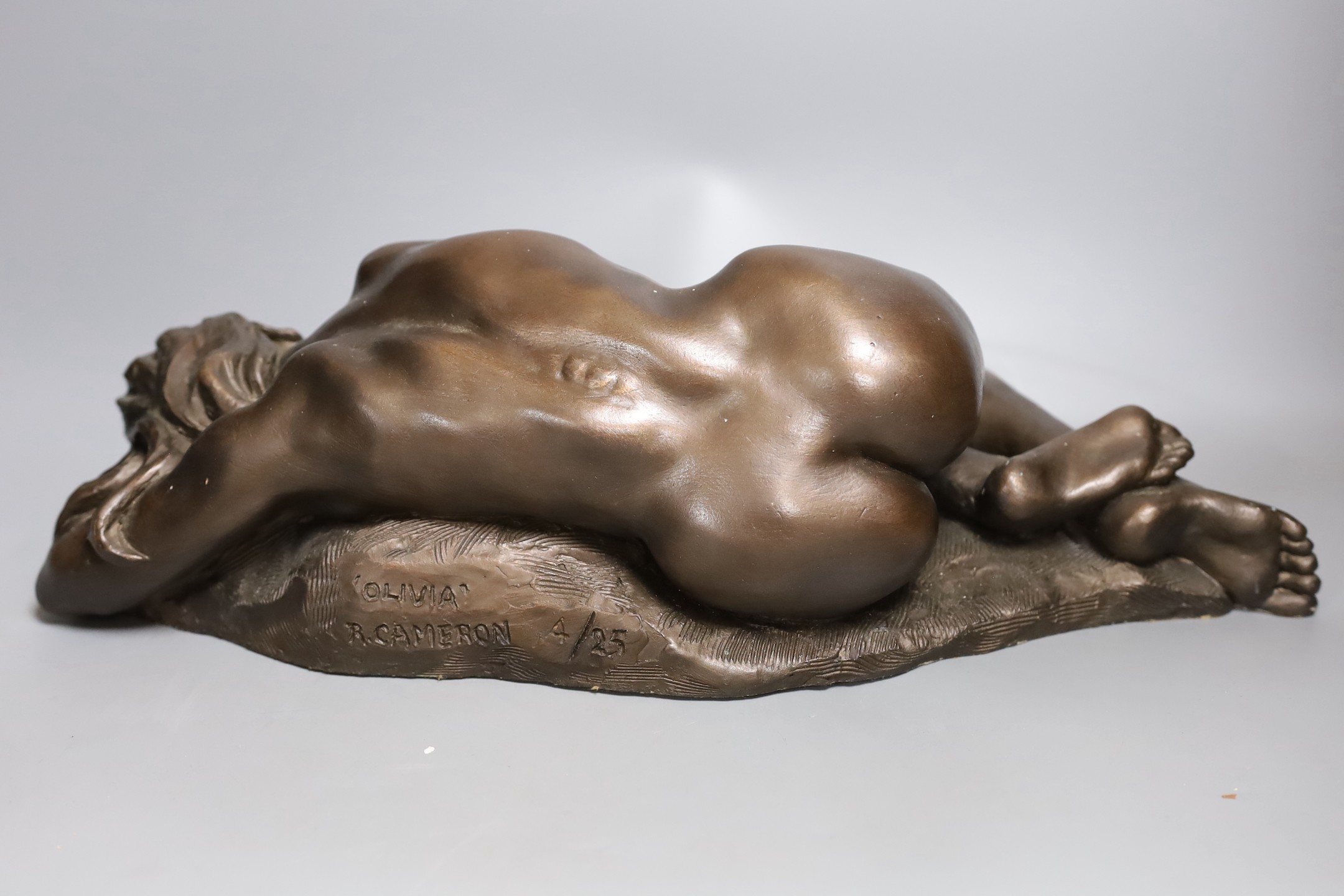 Ronald Cameron (b.1930), simulate bronze, 'Olivia', numbered 4/25 (a.f.) - 46cm long - Image 3 of 3