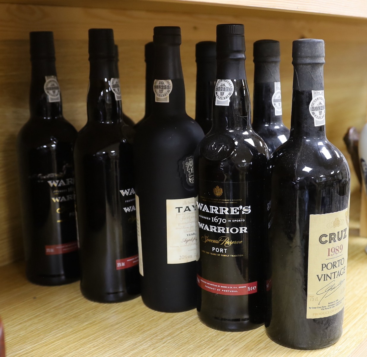 5 bottles of Cruz Porto vintage 1989, 3 bottles of Warres Warrior Special Reserve port and a - Image 2 of 2