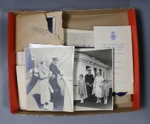 A small collection of Royal photographs/ephemera, 1930's