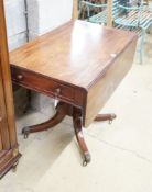 A Regency mahogany Pembroke breakfast table, width 86cm, depth 55cm, height 71cm