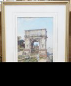 Edwin Thomas Johns (1862-1947), watercolour, 'The Arch of Titus, Rome', signed, 29 x 21cm