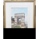 Edwin Thomas Johns (1862-1947), watercolour, 'The Arch of Titus, Rome', signed, 29 x 21cm