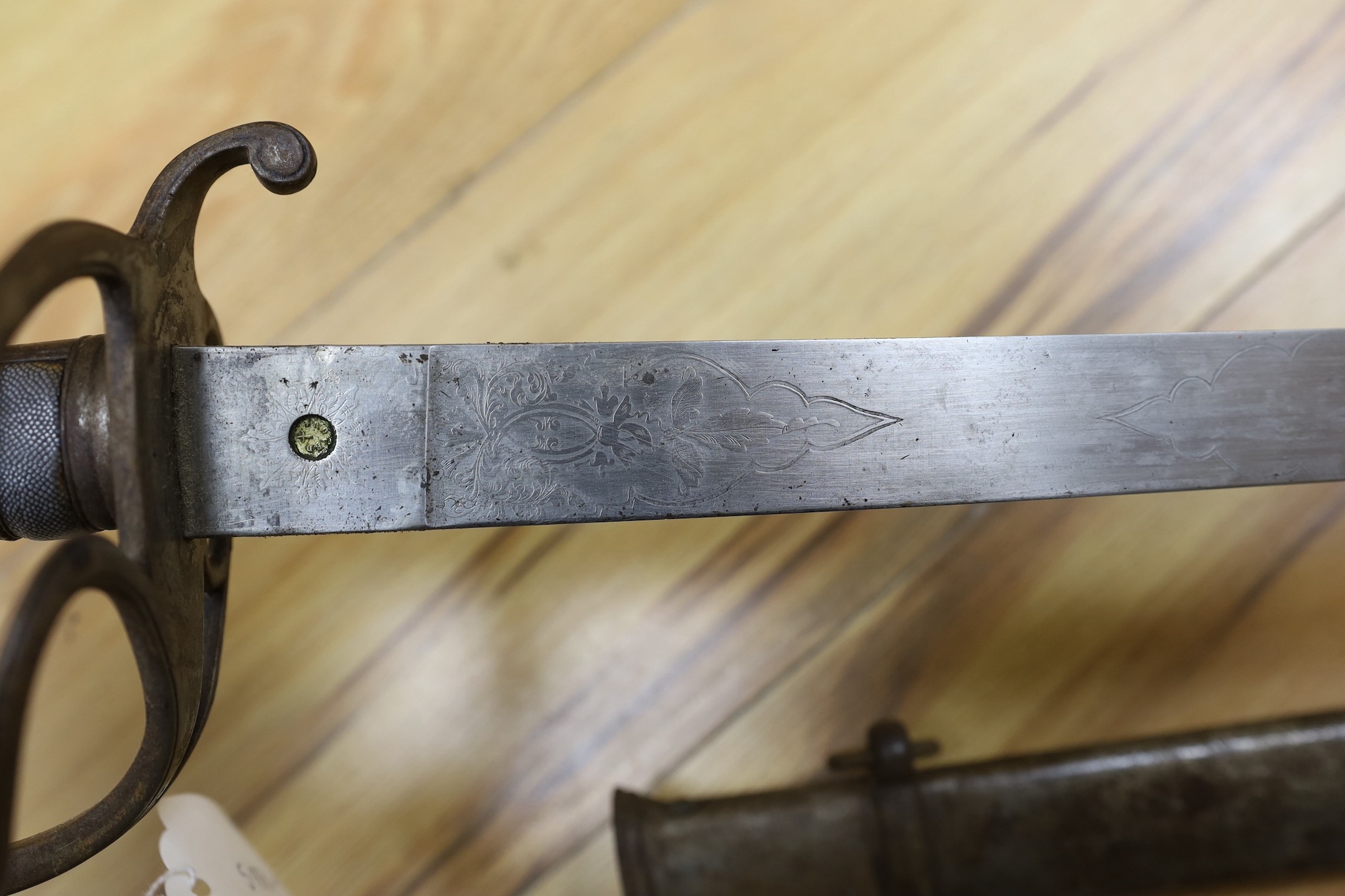 An 1821 light cavalry sabre by Andrews,107 cms long. - Image 2 of 9