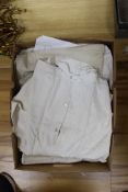 12 French provincial linin farm workers' shirts