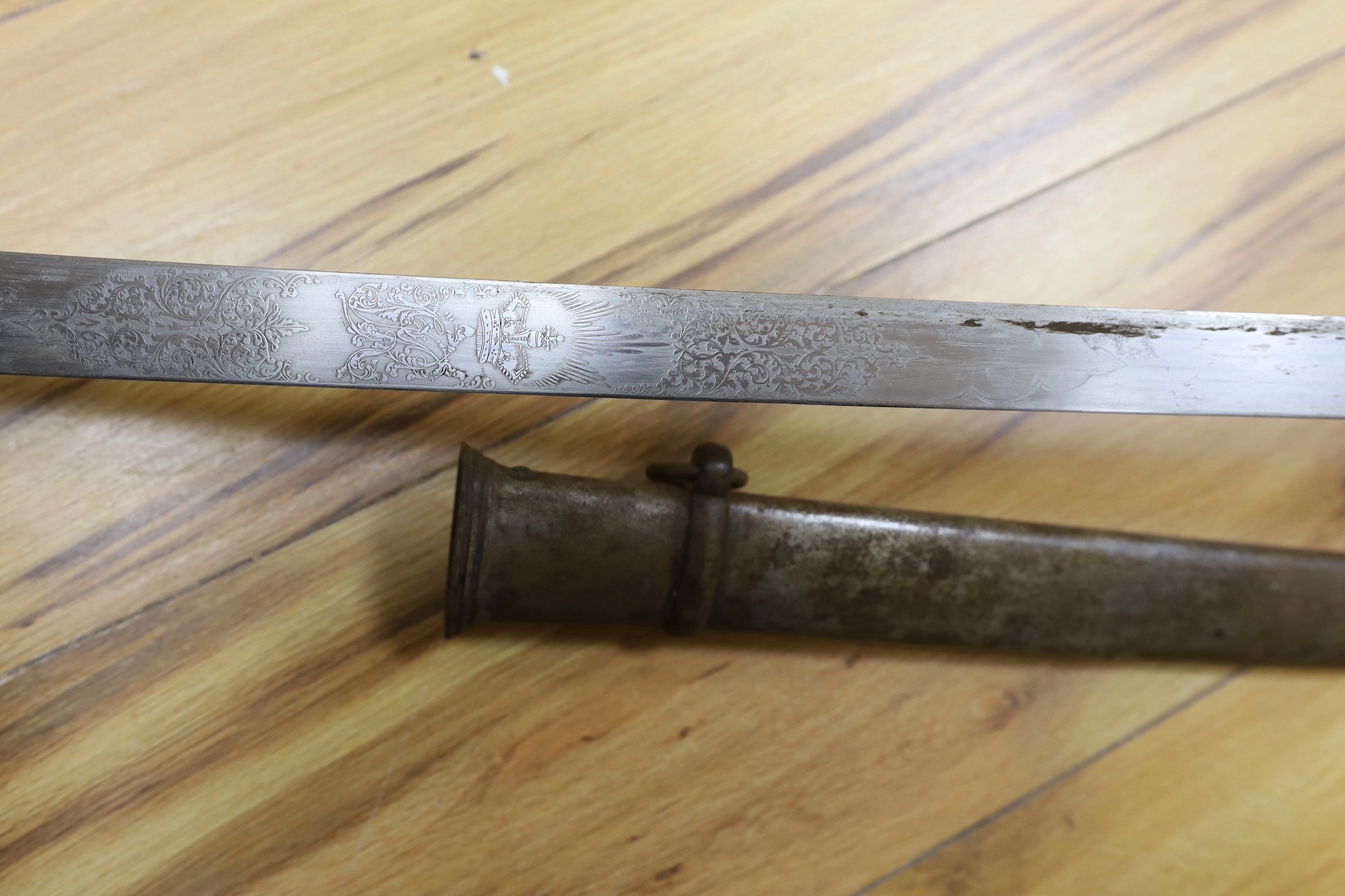 An 1821 light cavalry sabre by Andrews,107 cms long. - Image 4 of 9