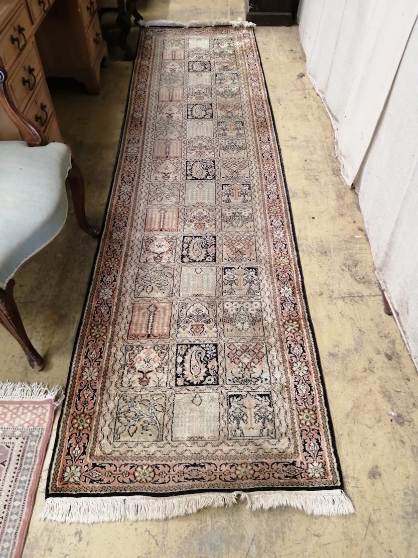 Three North West Persian design runners and rugs, largest 306 x 80cm - Image 2 of 6