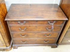 A George III mahogany four drawer chest, width 88cm, depth 46cm, height 77cm