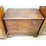 A George III mahogany four drawer chest, width 88cm, depth 46cm, height 77cm