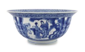 A fine Chinese blue and white ‘Xi Xiang Ji’ bowl, Kangxi six character mark and of the period (