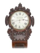 Charles Frodsham, 27 South Molton Street, London. A Victorian carved mahogany drop dial wall