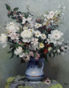 § § Marcel Dyf (French, 1899-1985) 'Fleurs Pivcines'oil on canvassigned72 x 58cmOil on original