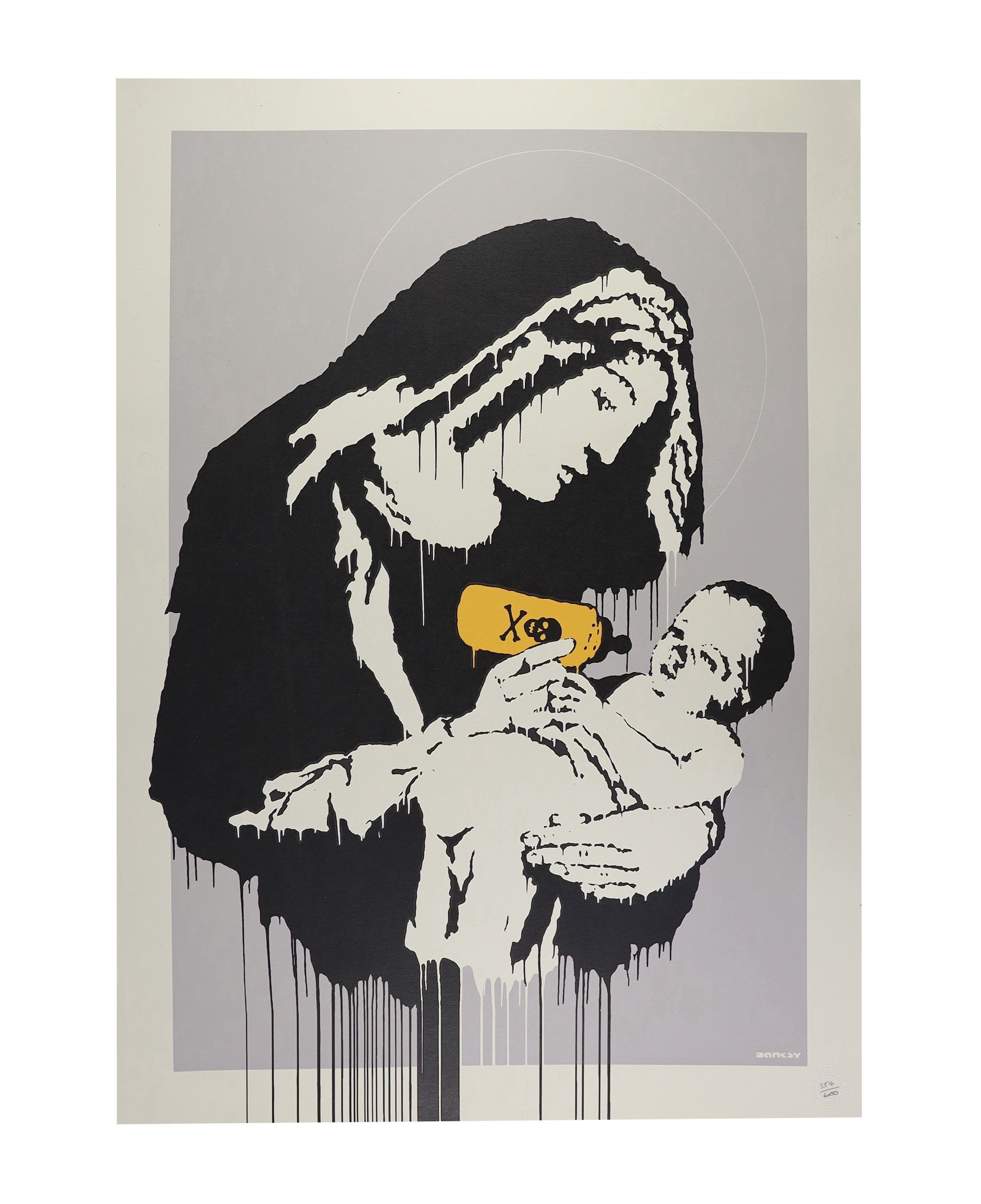 § § Banksy (b.1974) Toxic Mary, 2004screenprint in colours, on wovenumbered 354 from an edition of - Image 2 of 8